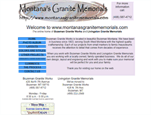 Tablet Screenshot of montanasgranitememorials.com